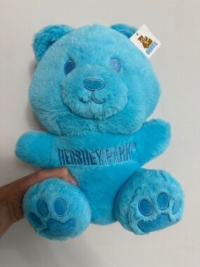 Hersheypark Souvenir Blue Teddy Bear Plush Goffa Stuffed Animal NWT